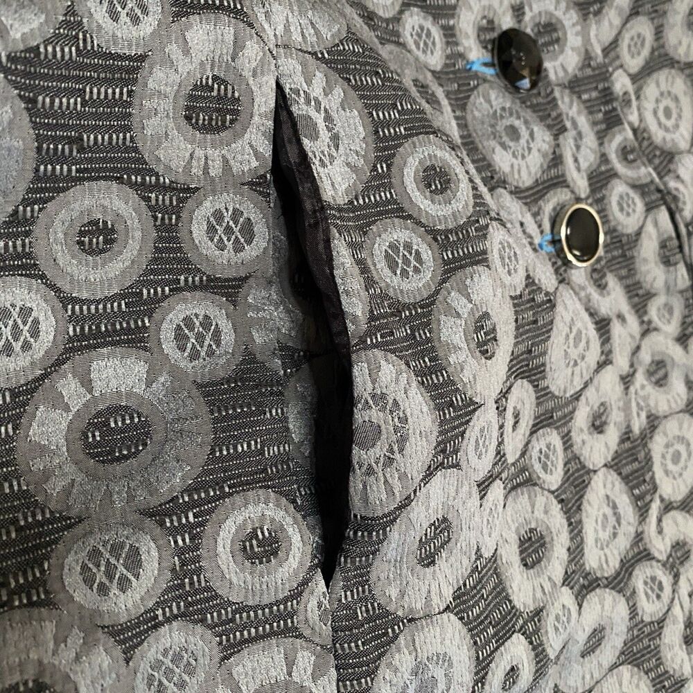 Tapestry Jacquard Patchwork Jacket Coat Boho French S Vtg Unique Y2K 60’s Art - Picture 10 of 13
